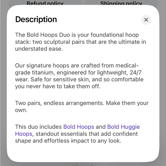 Gold Hoop Earring Set - Picture 3 of 3